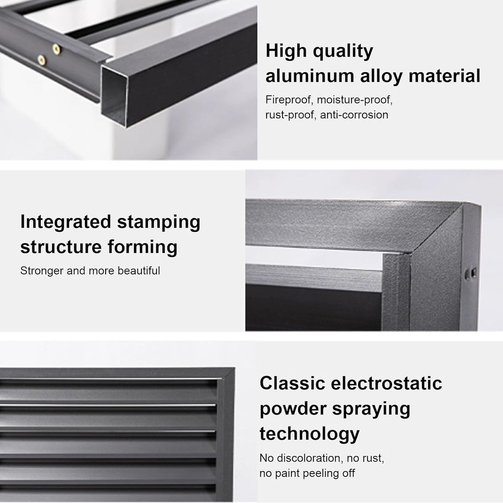 GENERIC Housse De Protection Pour Climatiseur D'extérieur En Aluminium Pour Réduire Le Bruit, étanche à La Poussière Et à L'eau, Idéale Pour Les Unités Extérieures