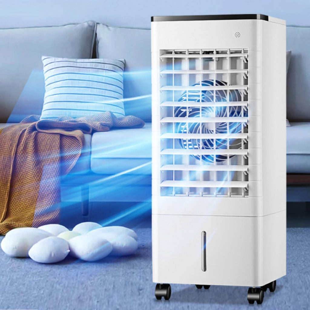 GENERIC Climatiseur Portable à 3 Vitesses, Minuterie 15 H, Réservoir De 9 L Pour 20 H De Refroidissement, Télécommande De 5 M, Sans Tuyau, Idéal Pour La Chambre, Le Bureau, La Voiture Et L