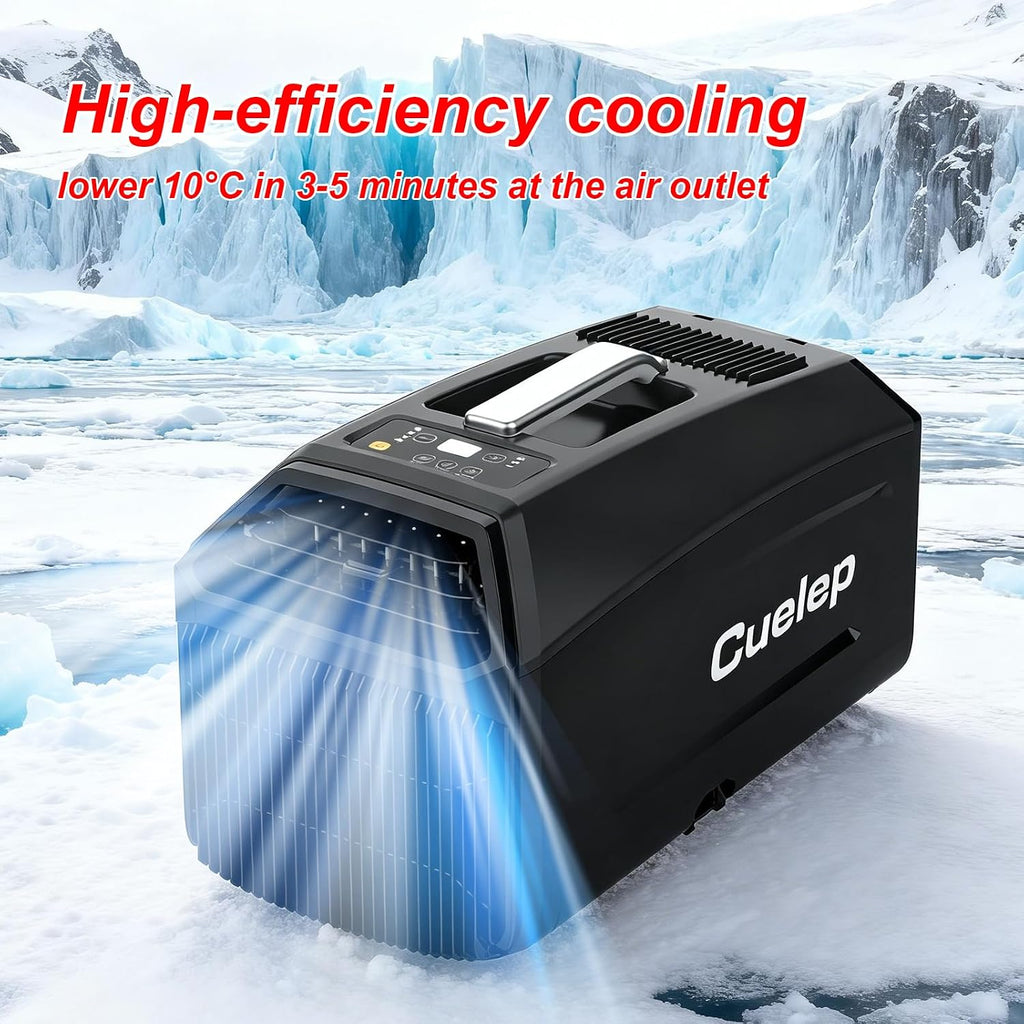  Climatiseur Portable, 5000 BTU AC 450 W Consommation D'énergie, Refroidissement Rapide, Mini Climatiseur Portable Pour Tente De Camping, Camping-car, Voiture, Camion, Animal Domestique (AC