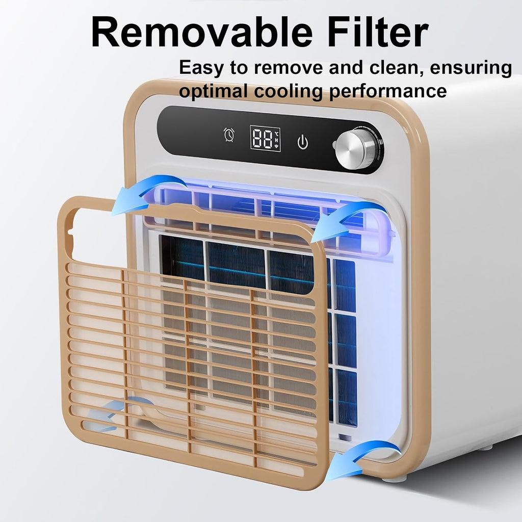  Unité De Climatisation Portable Divisée 5000 BTU, 40dB Refroidissement Intelligent Silencieux Avec Contrôle Tactile Et Minuterie 12H, Déshumidificateur Efficace Pour La Chambre à Coucher, Bureau, VR,