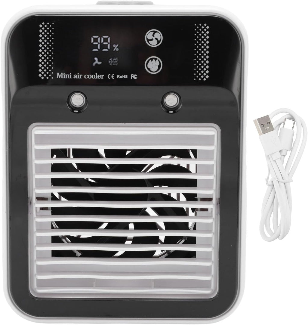  Tnfeeon Climatiseur Portable, Ventilateur De Refroidissement Silencieux Avec Modes De Double Aérien, Batterie Rechargeable Pour Les Campeurs Et Usage Domestique