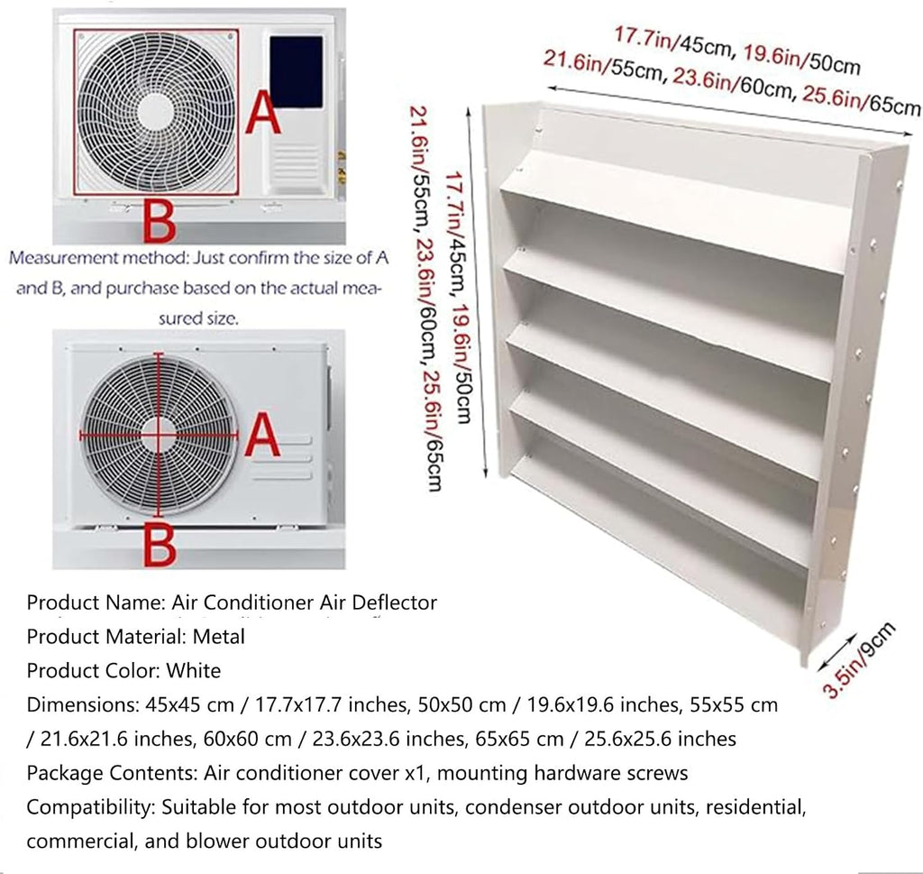 Grille De Protection Pour Climatiseur Extérieur - 60 X 60 Cm - Pour Compresseur - Résistant Aux Intempéries - Accessoire Essentiel Pour CVC