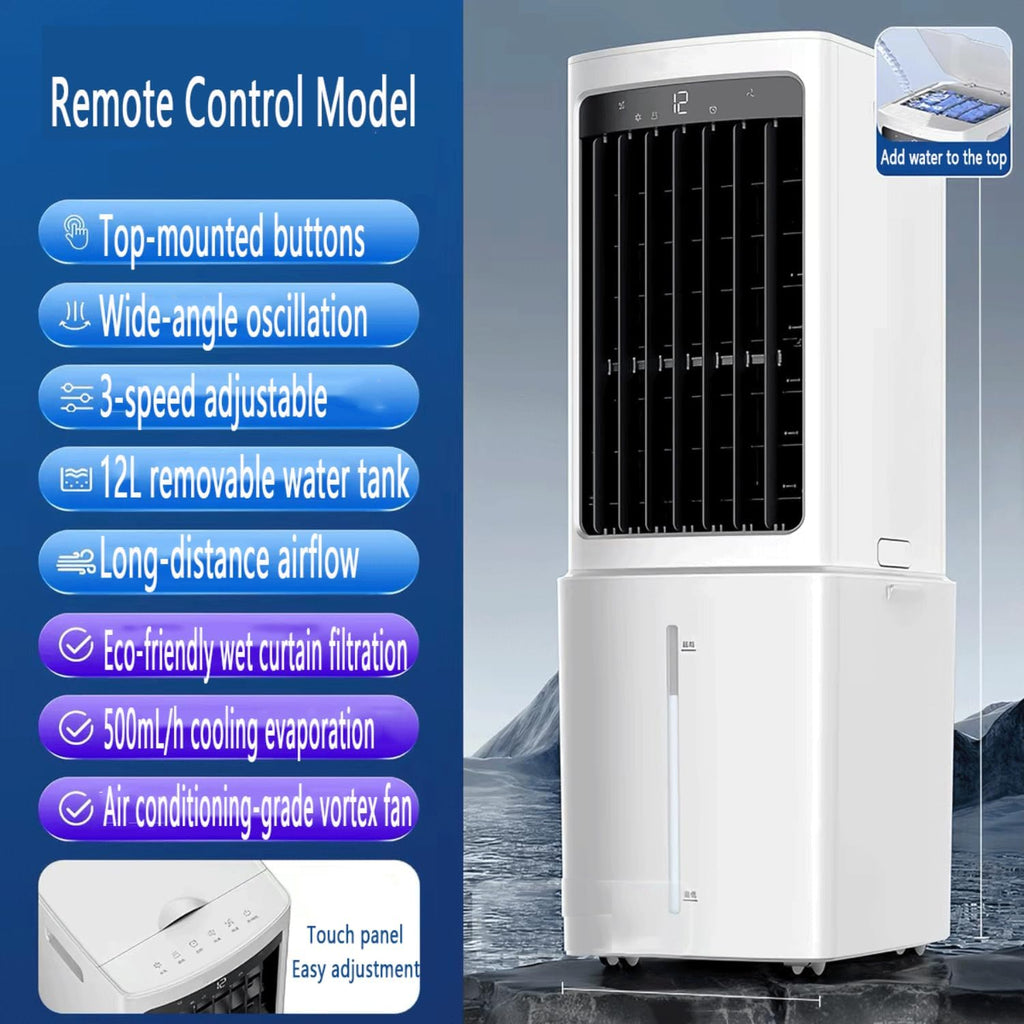  Climatiseurs Portables Refroidisseur De Marais Unité De Climatisation Portable Pour Ventilateur De Refroidissement Sans Fenêtre De Chambre Qui Soufflent De L'air Froid Avec Télécommande 12L Réservoir