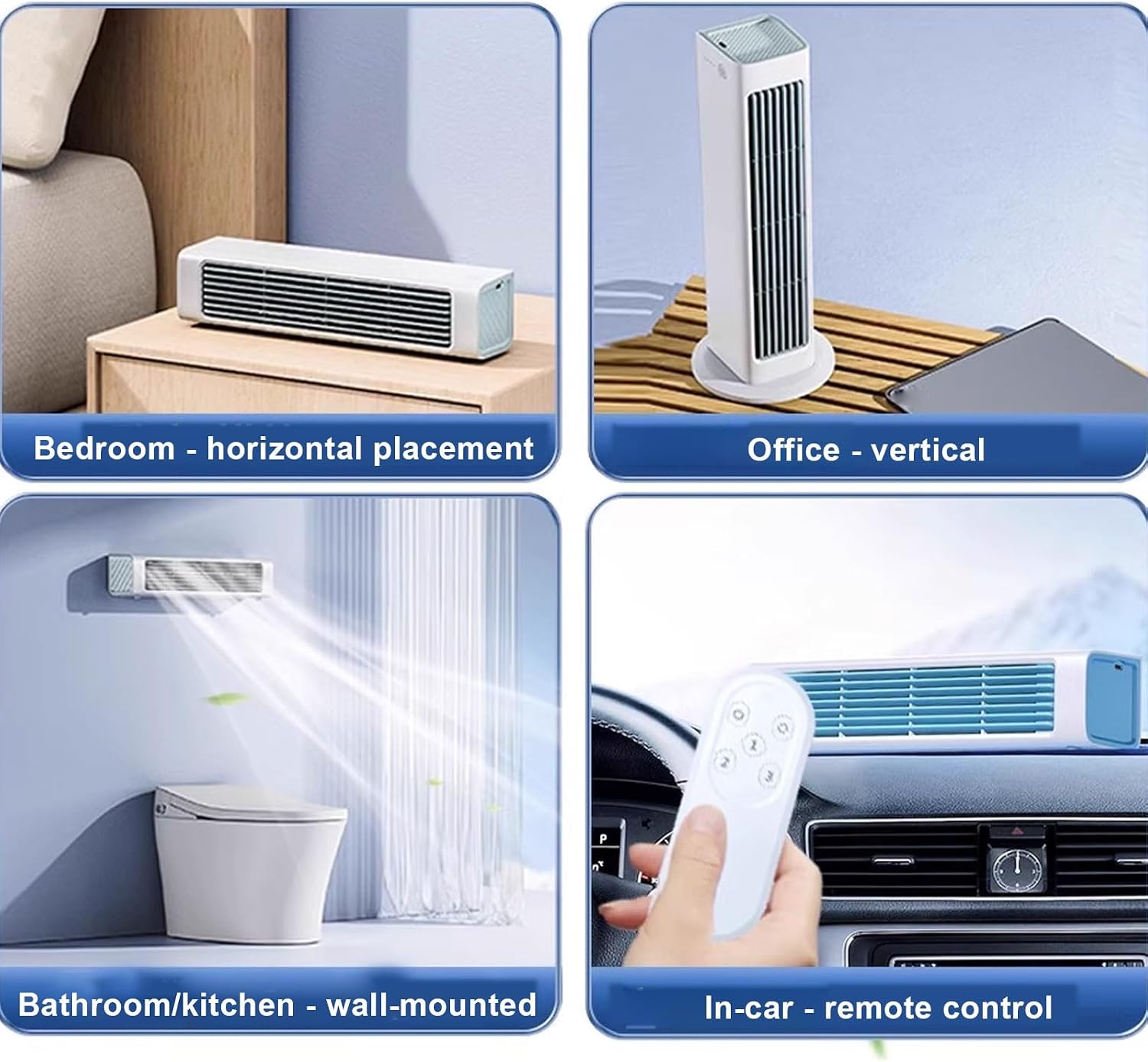 GENERIC Refroidisseur D'air Portable Avec Télécommande, 3 Vitesses De Ventilateur, Conception De Conduit Long Pour La Chambre Et Le Bureau, Pas De Fenêtre Requise, Refroidissement Silencieux Sans Lame Pour La