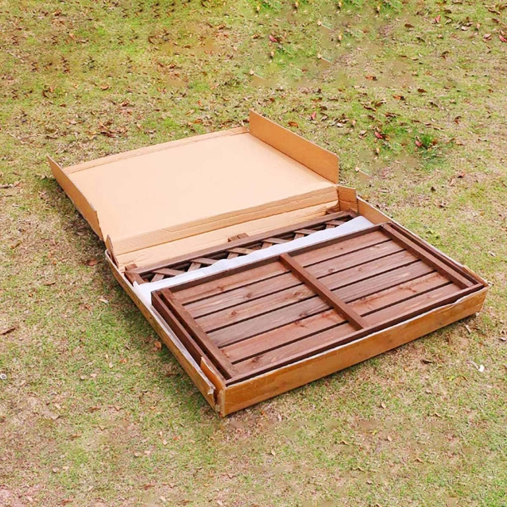 GENERIC Housse En Bois Pour Climatiseur Et Pompe à Chaleur – Grille En Bois Massif Pour Unités AC, Améliore L'esthétique De La Maison, Résistant Aux Intempéries