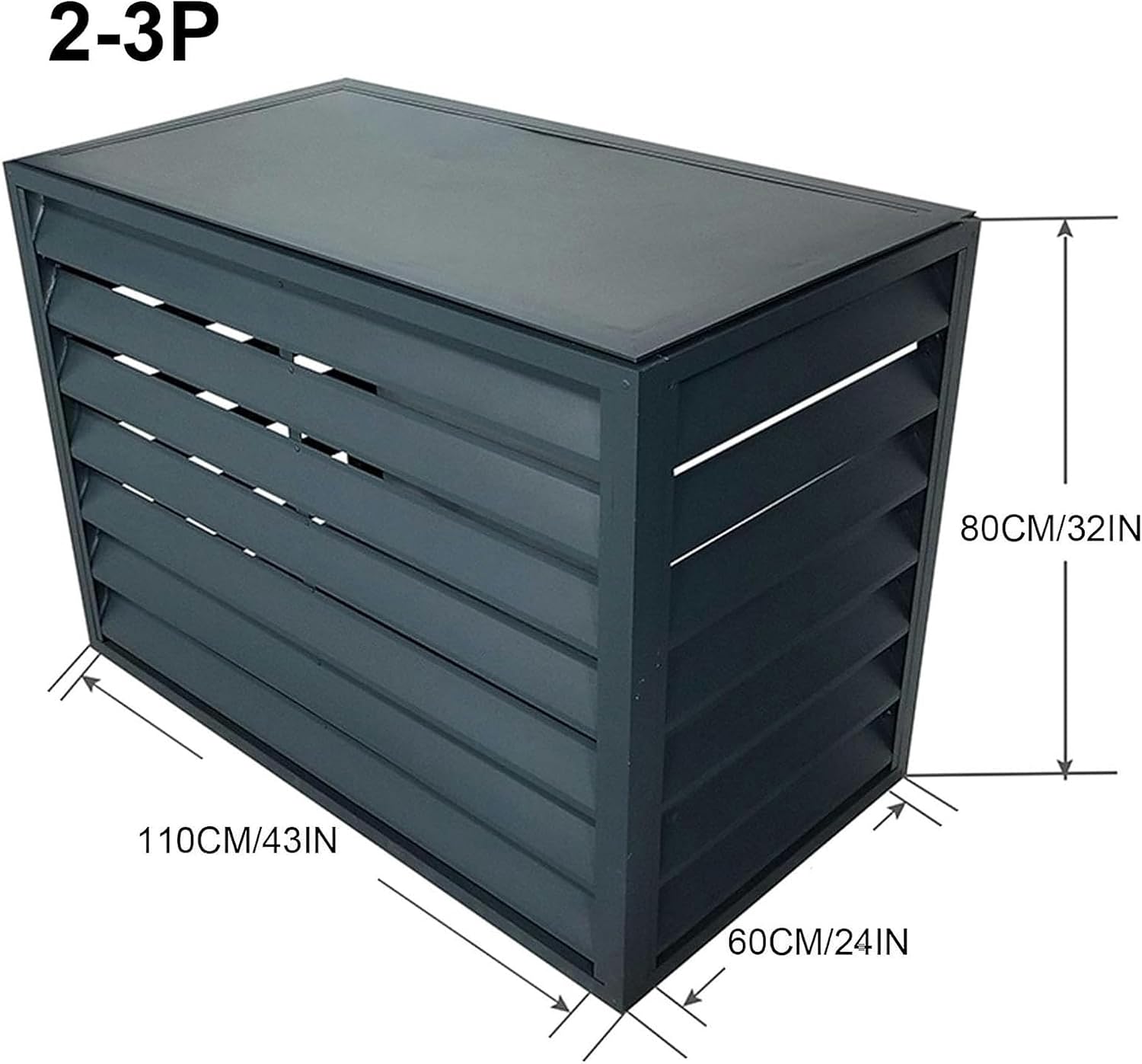  Housse De Climatiseur En Aluminium De Qualité Supérieure Et Protection De Pompe à Chaleur, Mini Bouclier Pour Unité De Climatisation Extérieure, Clôture élégante Pour Dissimuler Les Unités Extérieures