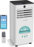  SereneLife Climatiseur Portable 9000 BTU, Climatiseur Portable WiFi Avec Télécommande, Kit Fenêtre, Déshumidificateur Et Ventilateur, Pingouin, Climatiseur Compact Pour Maison, Bureau Et école