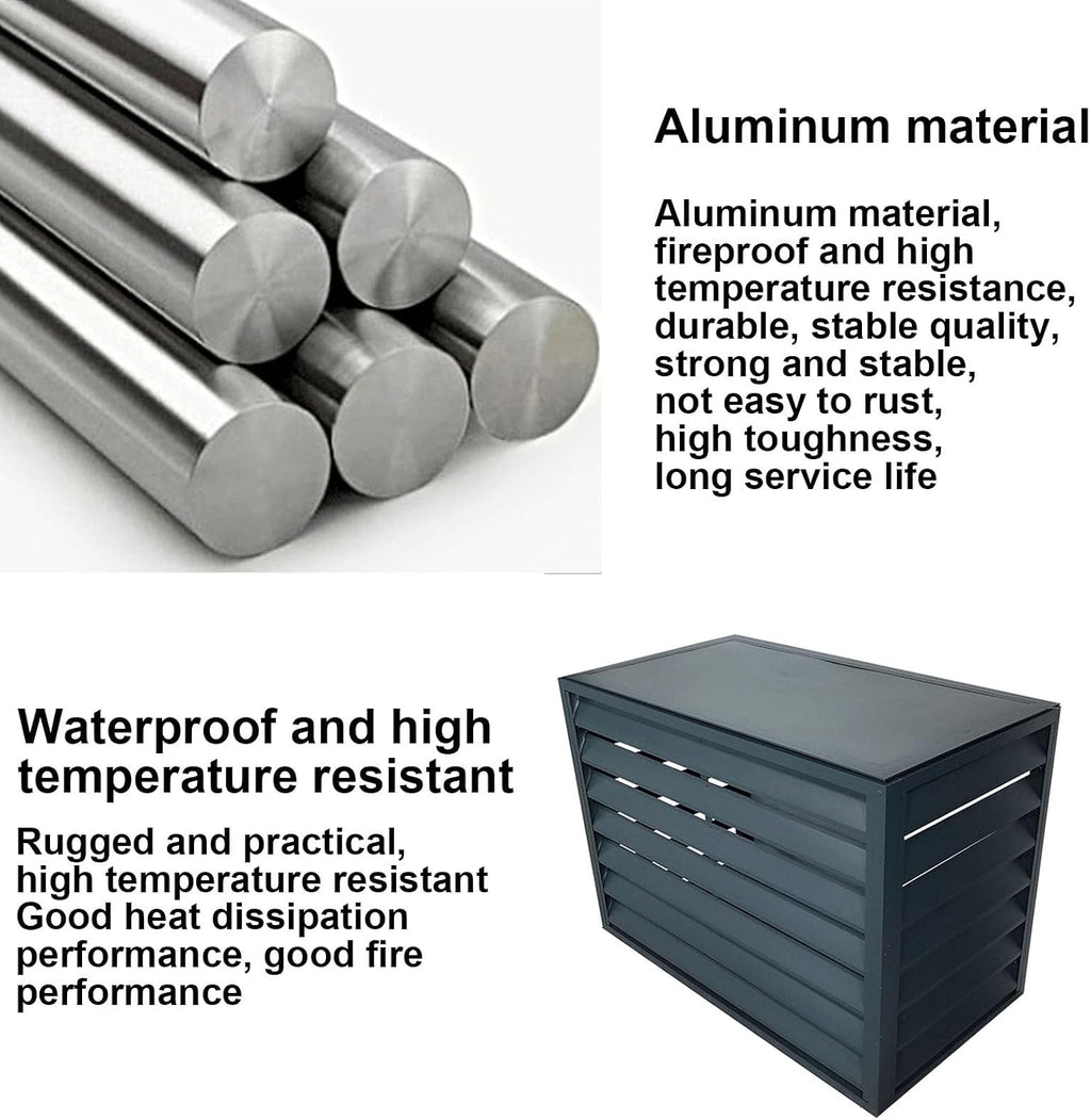 GENERIC Housse De Climatiseur D'extérieur Imperméable Et Anti-poussière En Aluminium Pour Mini Unités Divisées, Réduction Du Bruit, Robuste, Compatible Avec Tous Les Modèles De Climatisation D'extérieur
