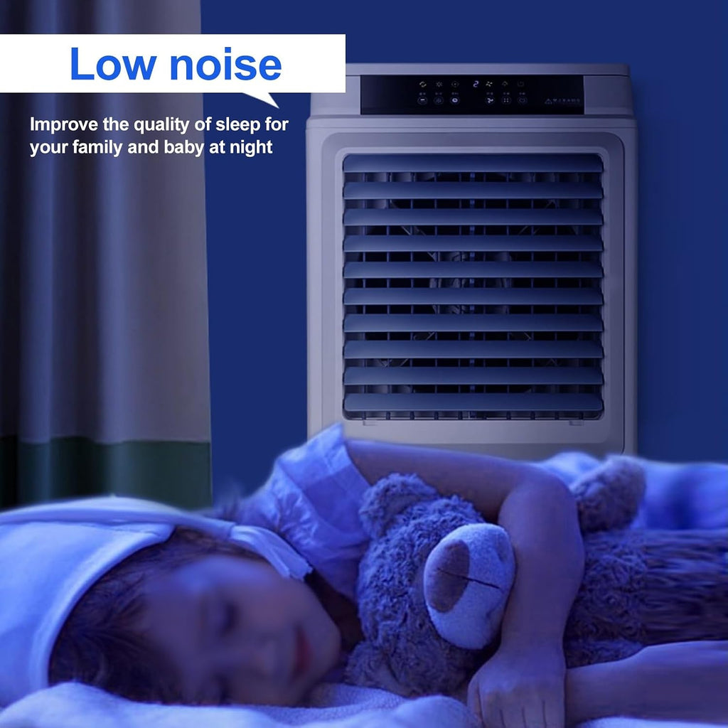 GENERIC Refroidisseur Par évaporation Portable Avec Réservoir D'eau De 50 L, Télécommande, Ventilateur à 3 Vitesses, Oscillation De 120°
