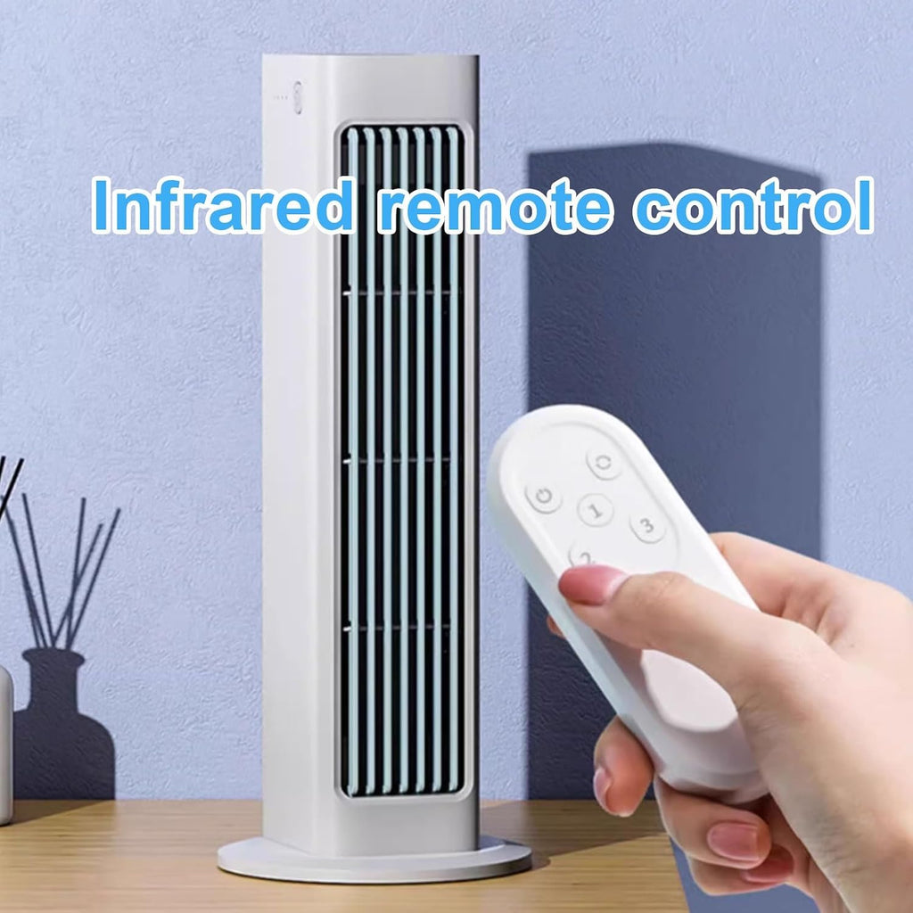  Refroidisseur D'air Portable, Ventilateur Sans Lame De 3 Vitesses Avec Télécommande, Refroidissement Personnel Silencieux Pour Le Bureau De Chambre à Coucher, Conception Murale Sans Fenêtre Requise