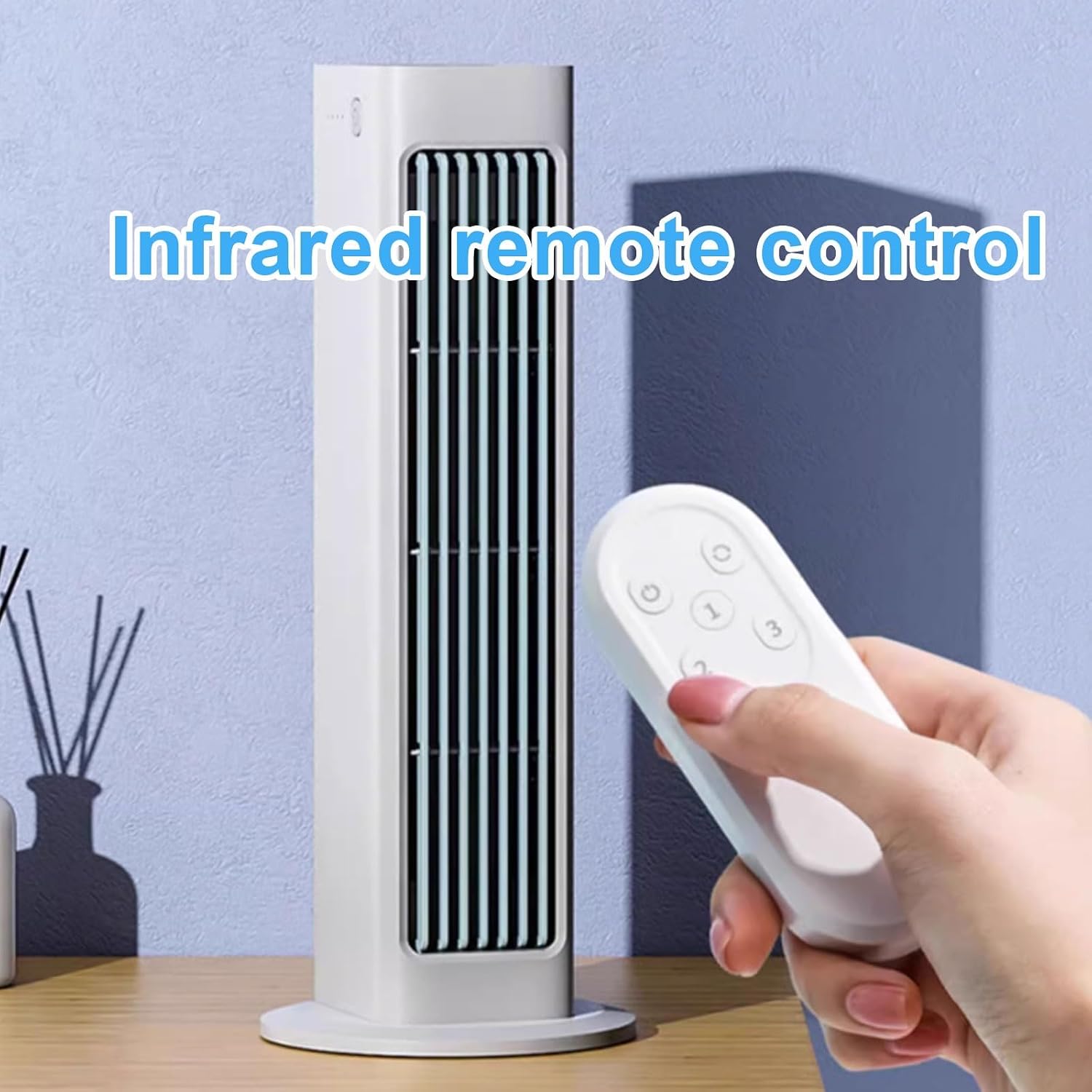  Ventilateur De Climatiseur Portable Avec Télécommande, 3 Vitesses, Longue Sortie Pour Le Refroidissement De Bureau De Chambre, Pas De Fenêtre Nécessaire