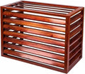 GENERIC Housse De Pompe à Chaleur Extérieure – Clôture En Aluminium Grain De Bois Pour Climatiseur 100 X 50 X 70 (1,5P) – Écran De Protection Pour Condensateur AC Pour Protection Contre Les Intempéries