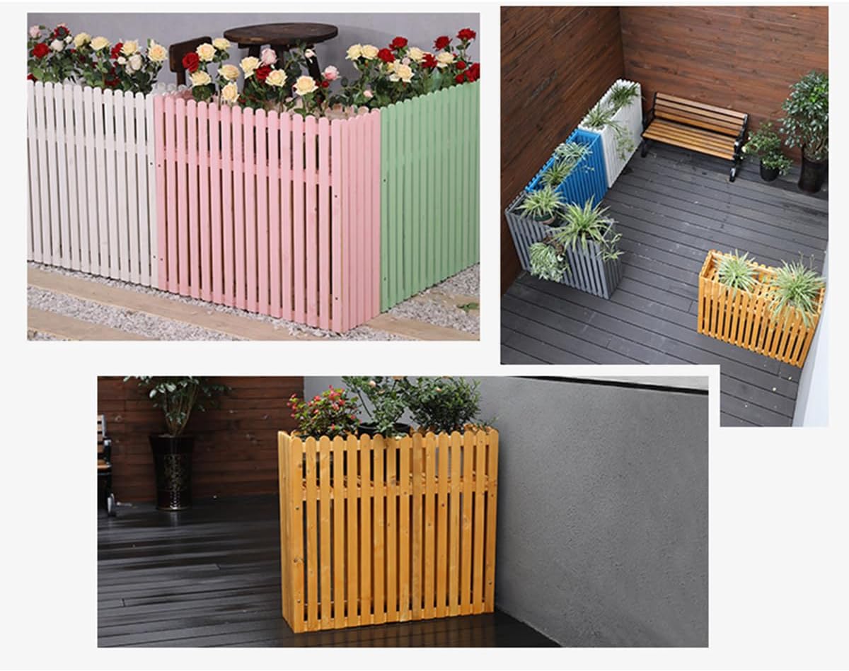 GENERIC Brise-vue En Bois Pour Climatiseur - Résistant Aux Intempéries - Anti-corrosion - 100 X 30 X 60 Cm - Idéal Pour La Décoration De La Maison Et Du Jardin