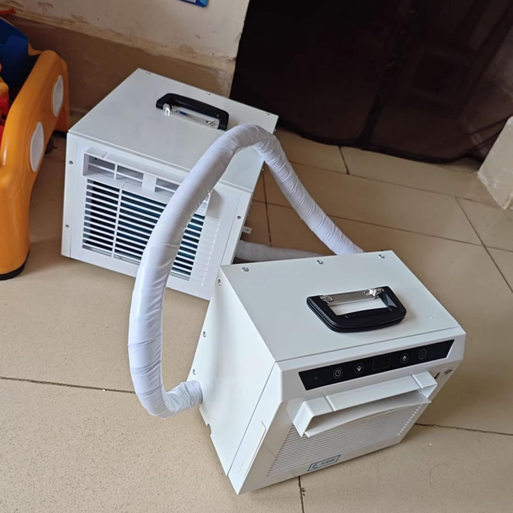  3000 BTU Split AC Unit, Refroidisseur De Chambre Portable Avec Télécommande Tactile Et Télécommande, 12H Minuterie, Refroidissement Silencieux Pour Le Camping De Bureau De Chambre, Poignée De Transpor