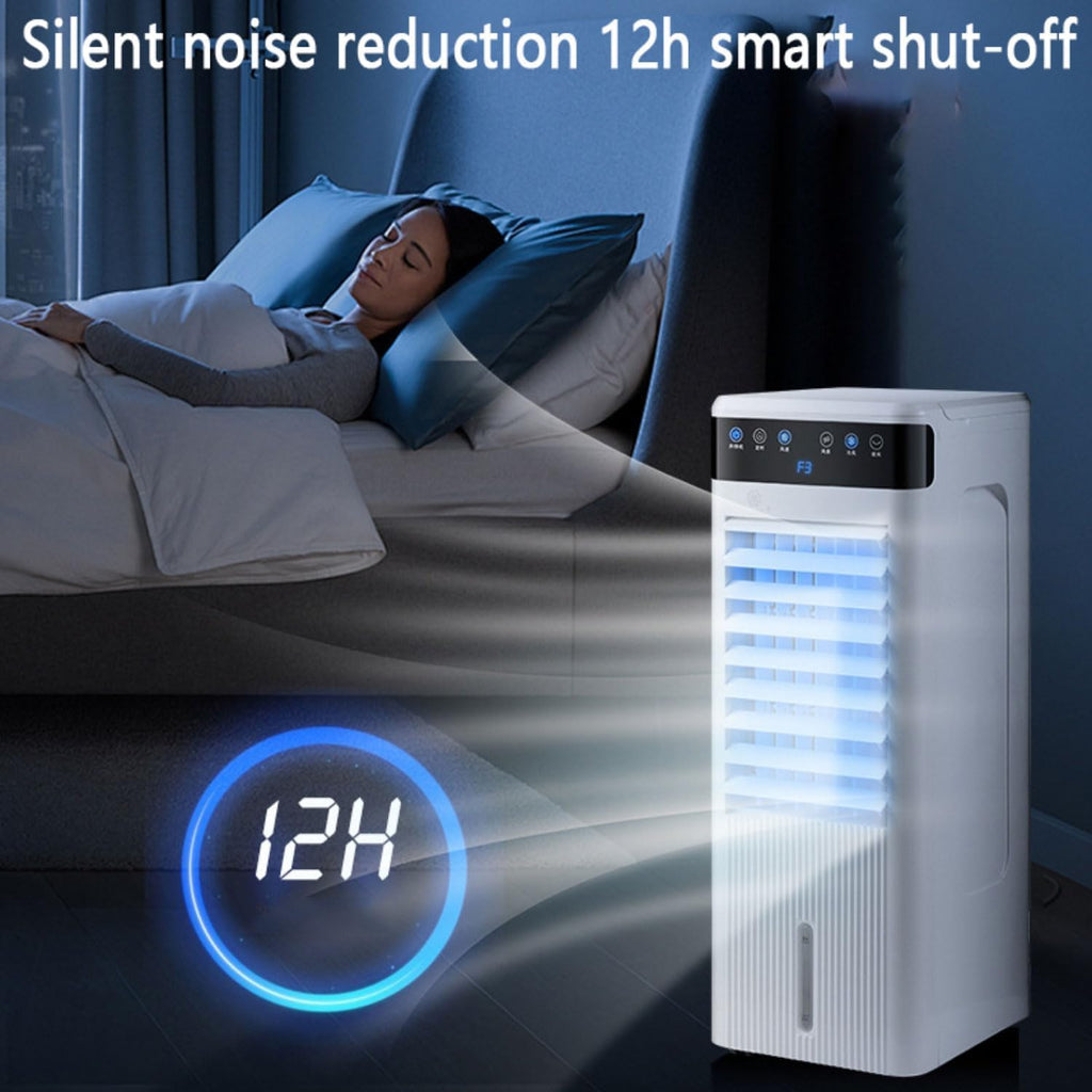 GENERIC Climatiseur Portable, Ventilateur Sans Drainage, 3 Vitesses, Grand Réservoir, 46dB Silencieux, Minuterie 12h, Rafraîchisseur D'air Avec Bac à Glaçons, Unité AC Pour Chambre, Bureau, Camping