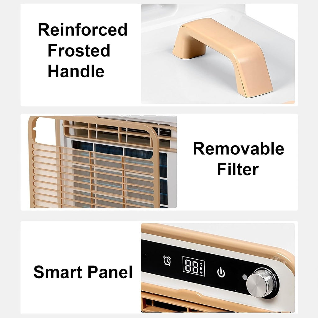  Système De Séparation AC Portable 5000 BTU Avec Contrôle Tactile Intelligent Et Minuterie 12H, Unité De Refroidissement Ultra-Calme Pour Chambre à Coucher, Bureau, VR Et Camping Comprend Tuyau