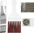 Brosse De Nettoyage Condenseur De Climatiseur,Brosse De Climatiseur,Nettoyage Climatisation Brosse Acier Inoxydable,Peigne à Condensateur Climatiseur,Peigne à Ailettes,2 Pièces