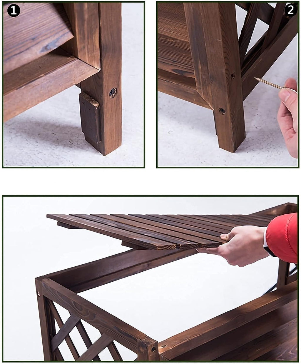  Housse Climatiseur Extérieur Couverture,Couvercle De Climatiseur En Bois Couverture Cachée De Climatiseur En Bois, Support De Plante Intérieur/extérieur, Clôtures D'écran De Confidentialité De Cl