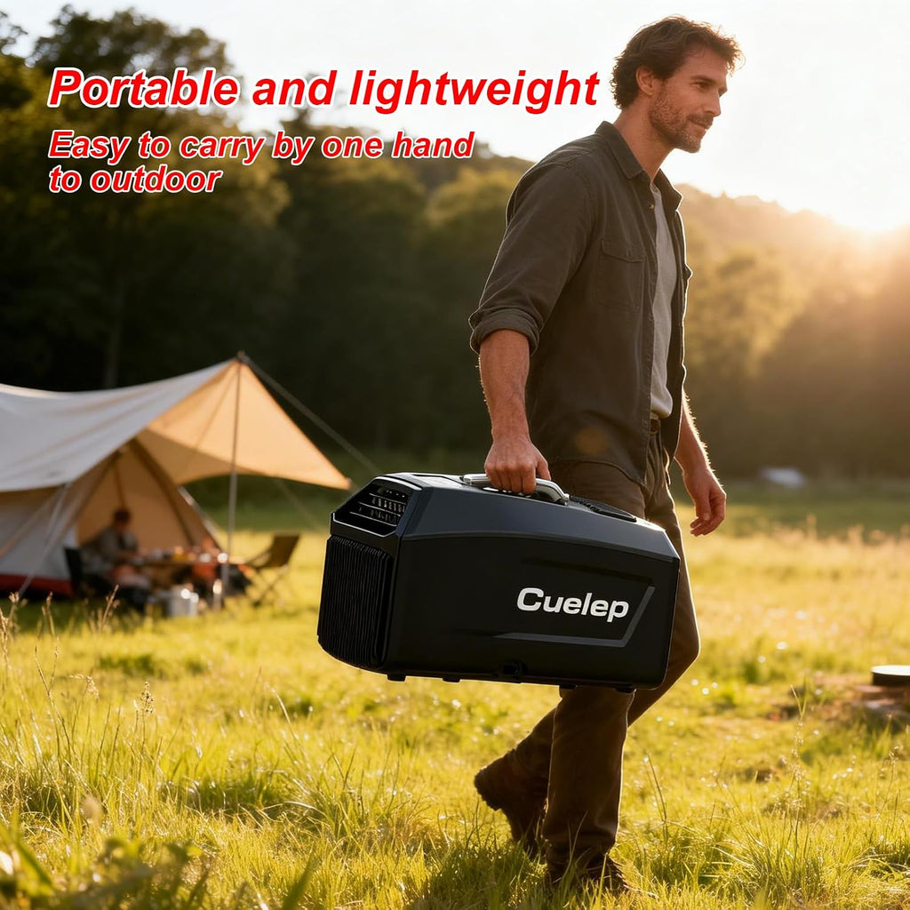  Climatiseur Portable, 5000 BTU AC 450 W Consommation D'énergie, Refroidissement Rapide, Mini Climatiseur Portable Pour Tente De Camping, Camping-car, Voiture, Camion, Animal Domestique (AC