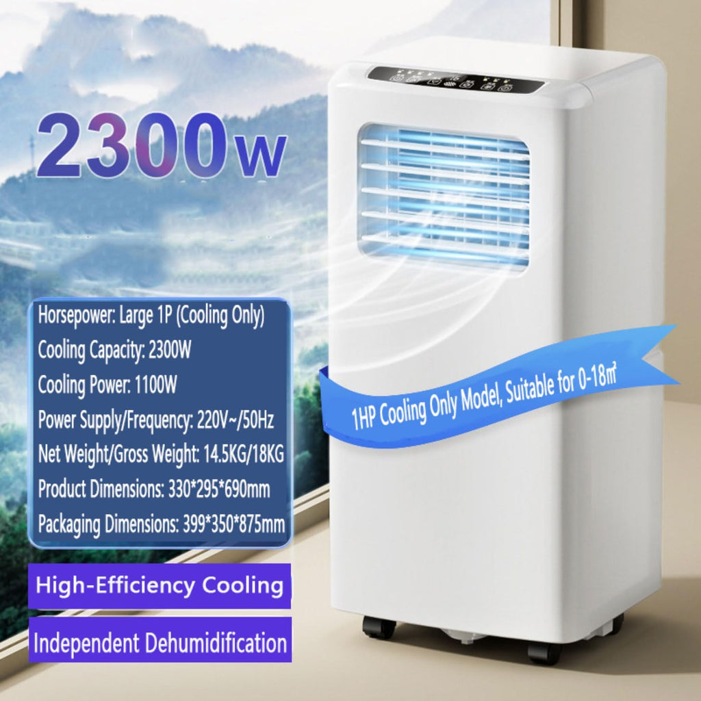  Climatiseur Portable 12000 BTU, Unité De Climatisation Intelligente Avec Télécommande Et Kit De Fenêtre, Ventilateur De Refroidissement Silencieux 48dB Pour Le Bureau De La Pièce Aucun Mur Requis