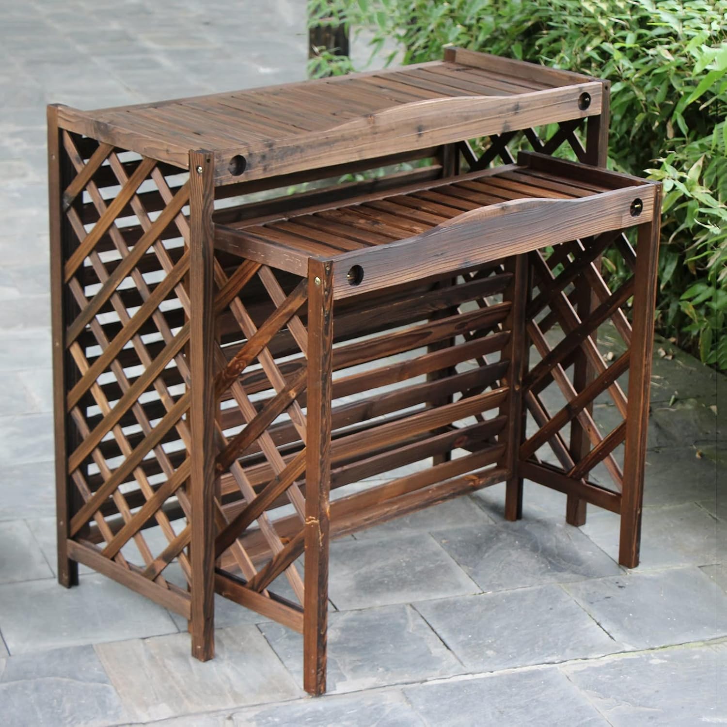 GENERIC Housse Pour Climatiseur Extérieur Et Boîtier De Pompe à Chaleur – Clôture D'intimité En Bois Massif, Poubelle Cachée, Support De Fleurs, Grilles Pour Unités De Climatisation.