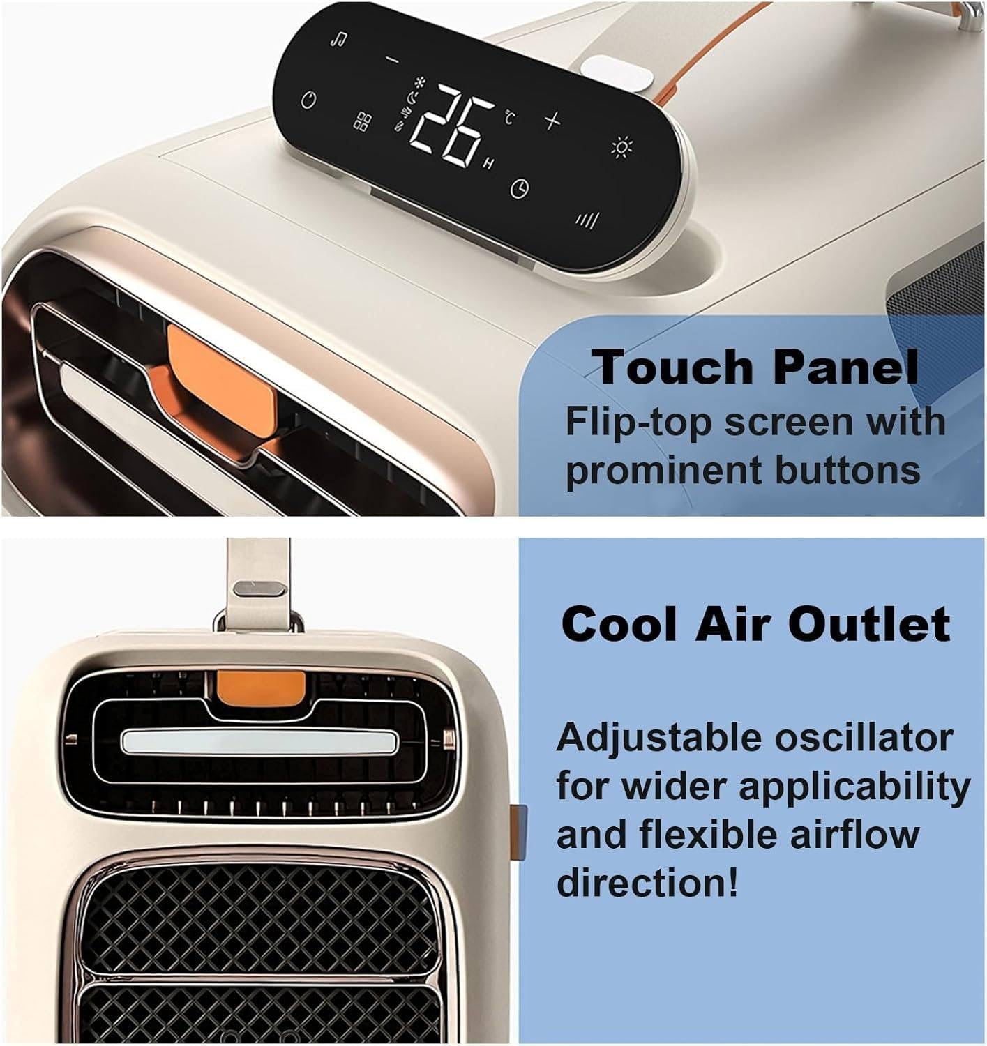  Climatiseur Mobile Portable Pour Voiture, Combinant Refroidissement Et Chauffage, Adapté à Une Utilisation En Voiture, En Déplacement, En Camping, Sous Tente, à L'intérieur