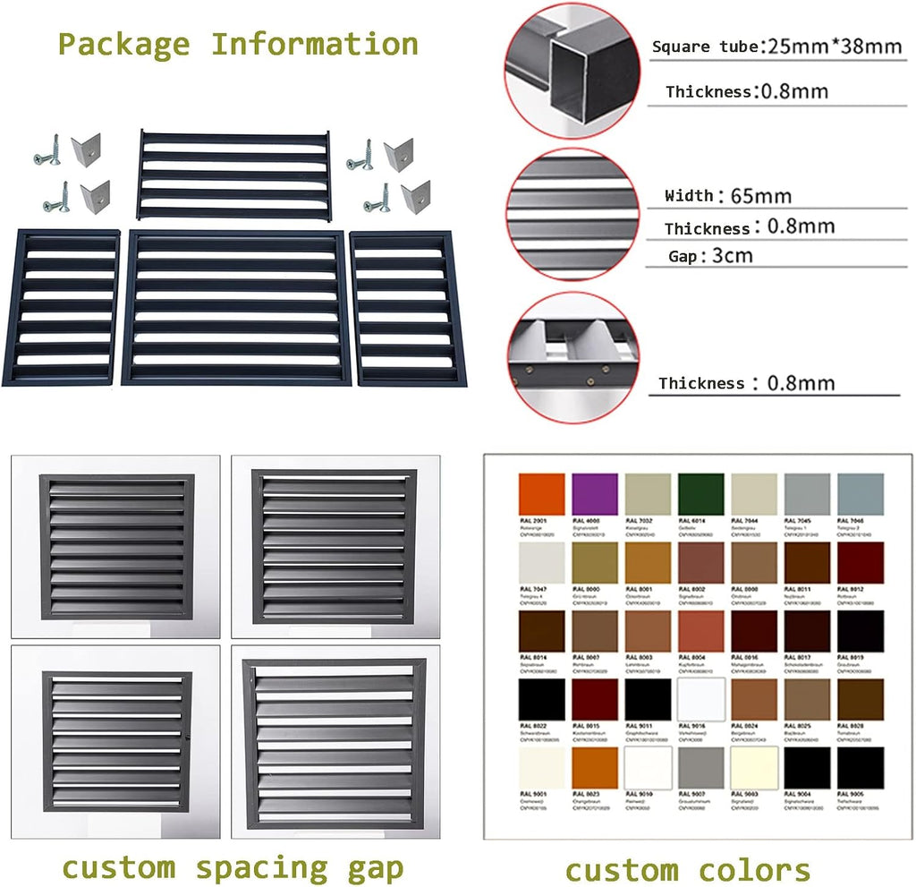 GENERIC Écran De Clôture Pour Climatiseur Extérieur - Couvercle En Alliage D'aluminium Avec Support De Fleurs Et Volets Anti-corrosion - Support De Plante En Métal Pour Unité Extérieure (blanc, Taille : 2-3P)