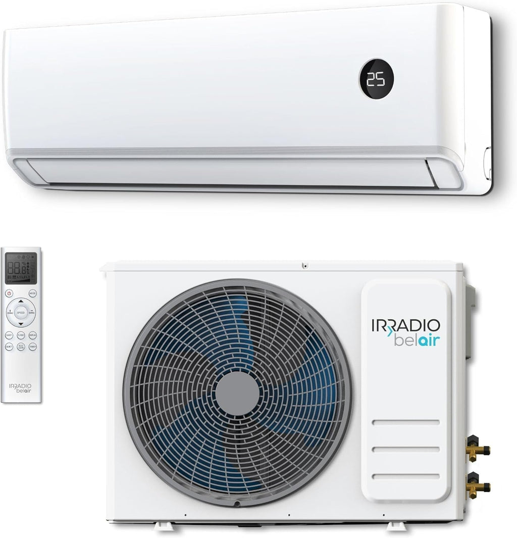  ALASTOR 9 Climatiseur Inverseur 9000 BTU Avec Pompe à Chaleur, Gaz R32, Classe A++/A+, Télécommande LCD Sans Fil, écran LCD, Filtres Lavables, Minuterie Programmable