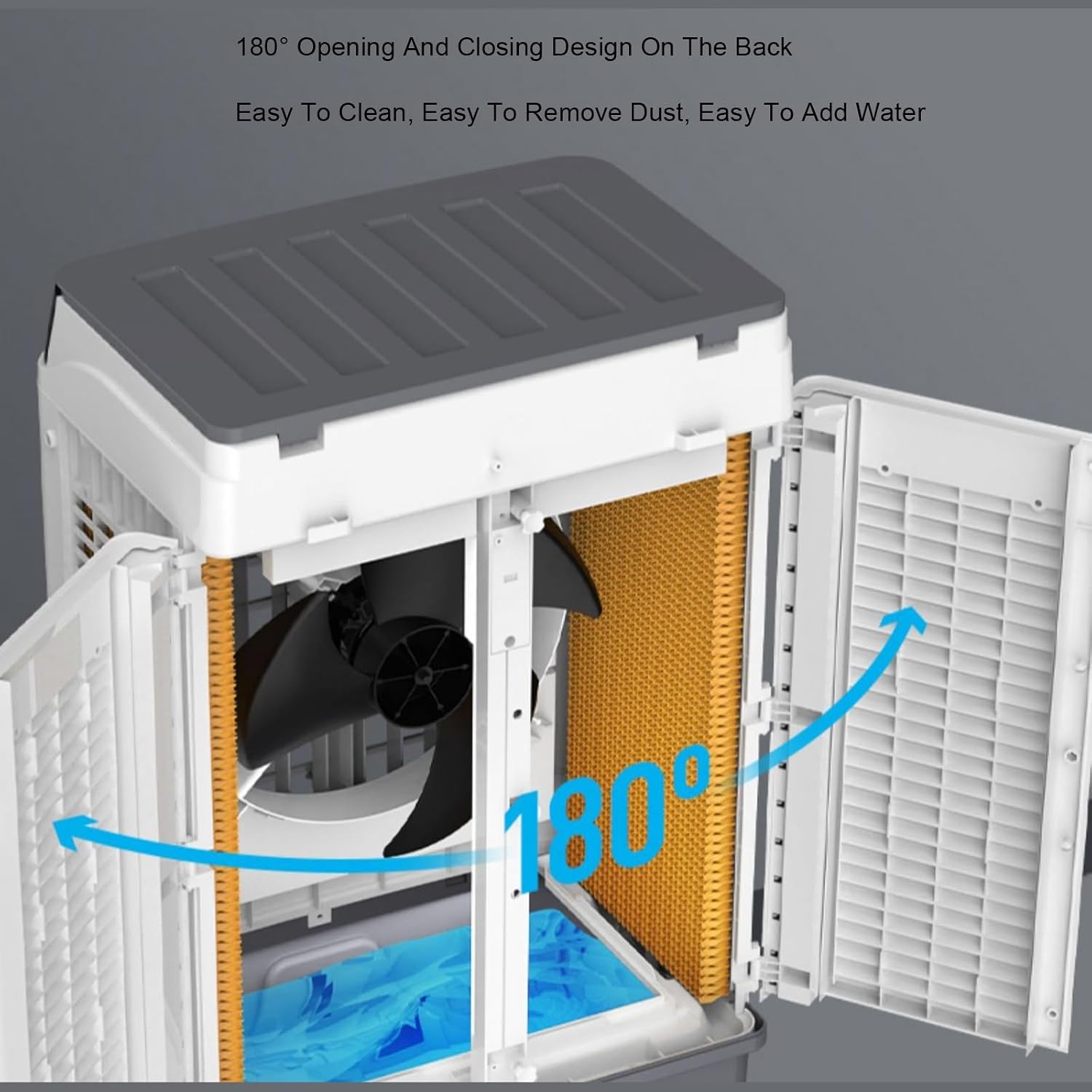  Climatiseurs Portables, Rafraichisseur D'air Avec 4 Blocs De Glace, Oscillation à 90°, Pour Garage, Cour Et Usage Commercial