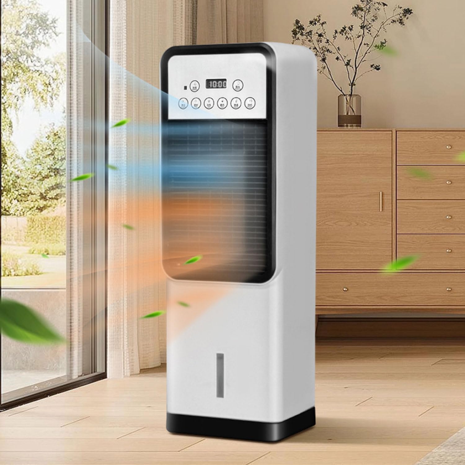 GENERIC Refroidisseur D'évaporation Portable Avec Télécommande, 3 étapes, 120° Pivotant, Minuterie, Batterie De Refroidissement, Silencieux Pour Chambre à Coucher Et Bureau