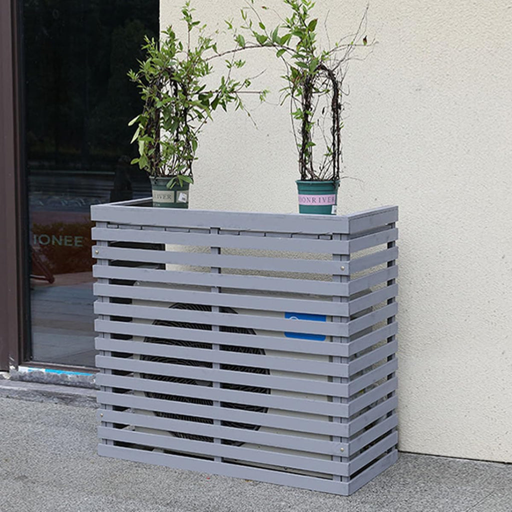 GENERIC Housse De Climatiseur D'extérieur En Bois Avec Persiennes - Support Multifonction En Bois Massif - Taille C-105 X 45 X 95 Cm - Protection Contre Les Intempéries