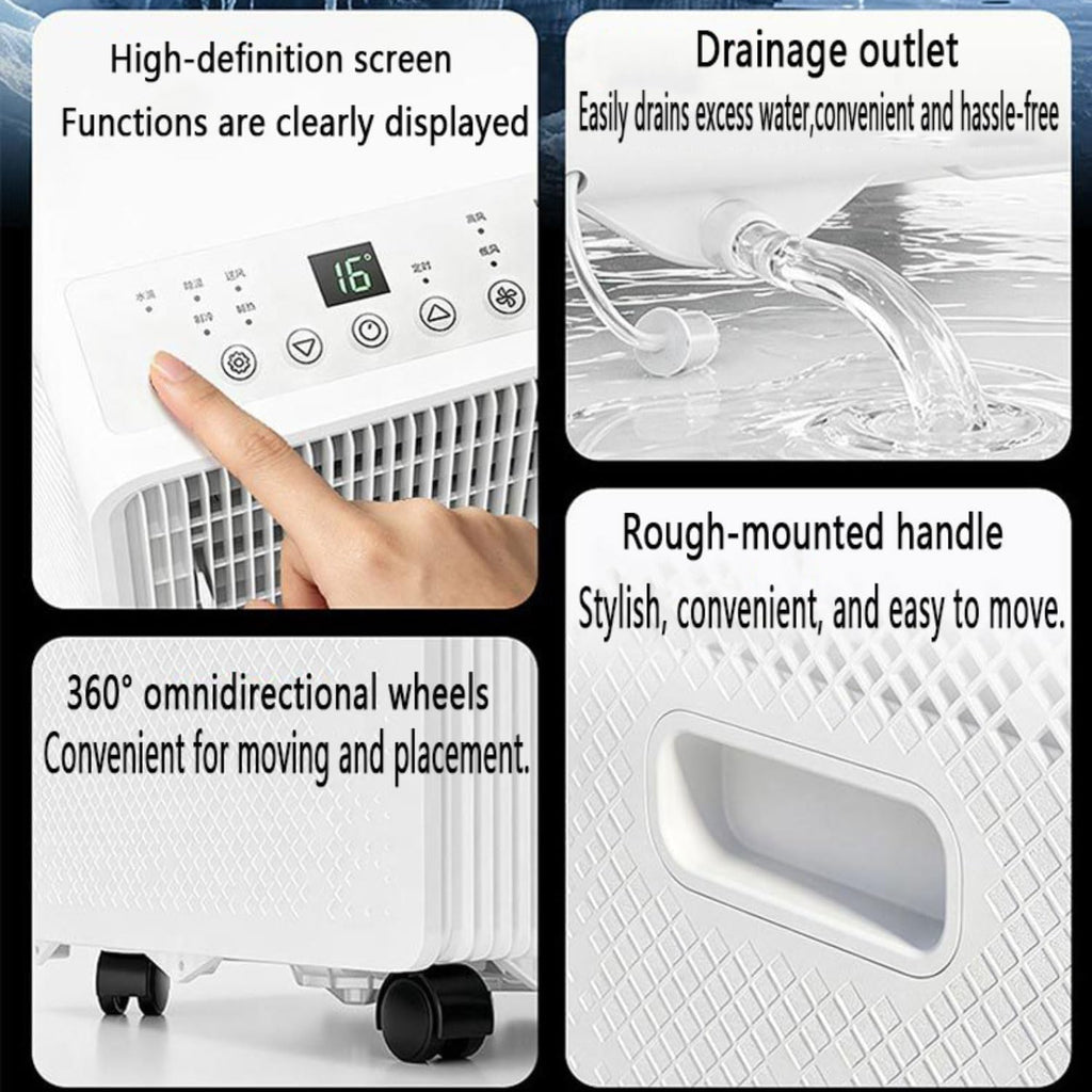  Climatiseur Portable, Unité Intelligente AC Silencieuse Avec Déshumidificateur Cool Et Modes Ventilateur, Couvre Les Chambres Jusqu'à 300 Pieds Carrés, Télécommande, Minuterie 24h, Kit De Fenêtre Comp