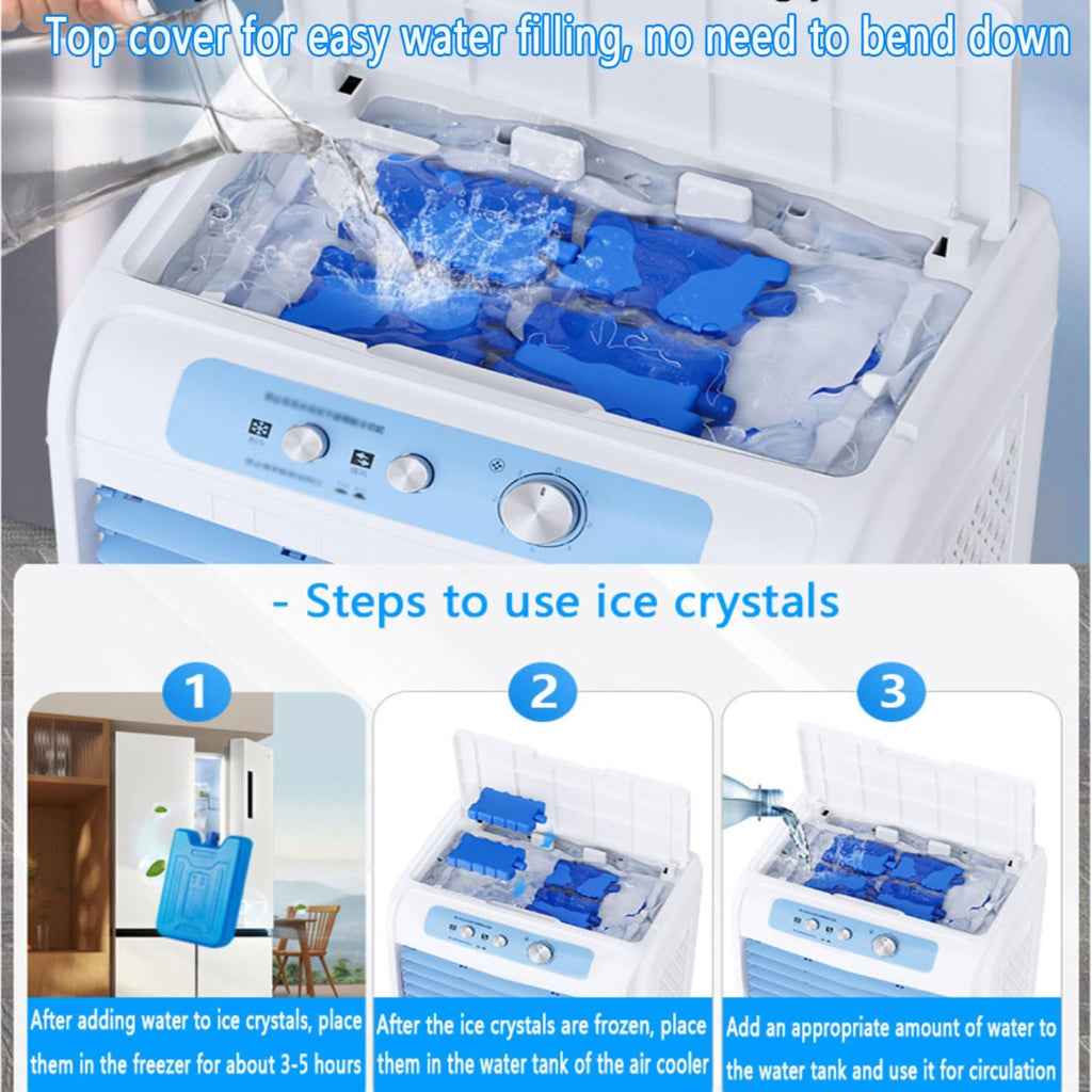 GENERIC Refroidisseur D'évaporation Sans Fenêtre, 40L Tank & Ice Packs, 120 Swing, Ventilateur à Courant Alternatif Portable Pour Chambre à Coucher, Bureau, Patio, Refroidissement Silencieux, Pas De Tuyau Néc