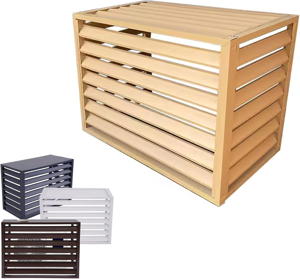  Couvercle Extérieur En Aluminium Pour Climatiseur Et Support De Présentation Pour Plantes – Étagère De Protection Pour Condensateur, Clôture D'intimité, Outils De Jardin Et Pots De Fleurs