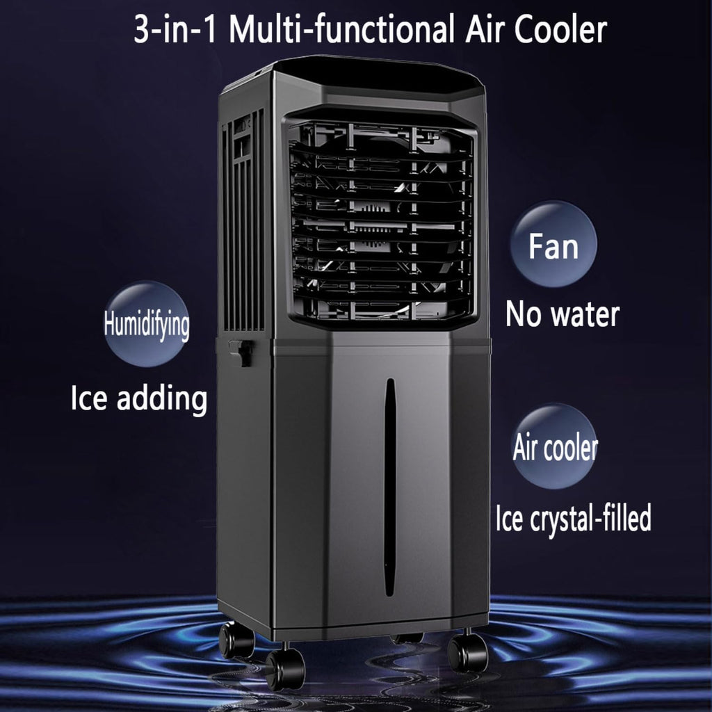  Climatiseur Portable, Rafraîchisseur D'air Par évaporation, Sans Fenêtre, Avec Réservoir Amovible De 60 L, Oscillation à 120°, Ultra Silencieux Pour Appartement, Garage Ou Extérieur.