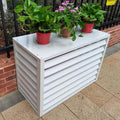 GENERIC Housse De Climatiseur En Aluminium Et écran De Clôture D'intimité | Grille De Condensateur Extérieur | Boîtier De Protection Pour Pompe à Chaleur Et Climatisation | Poubelle élégante