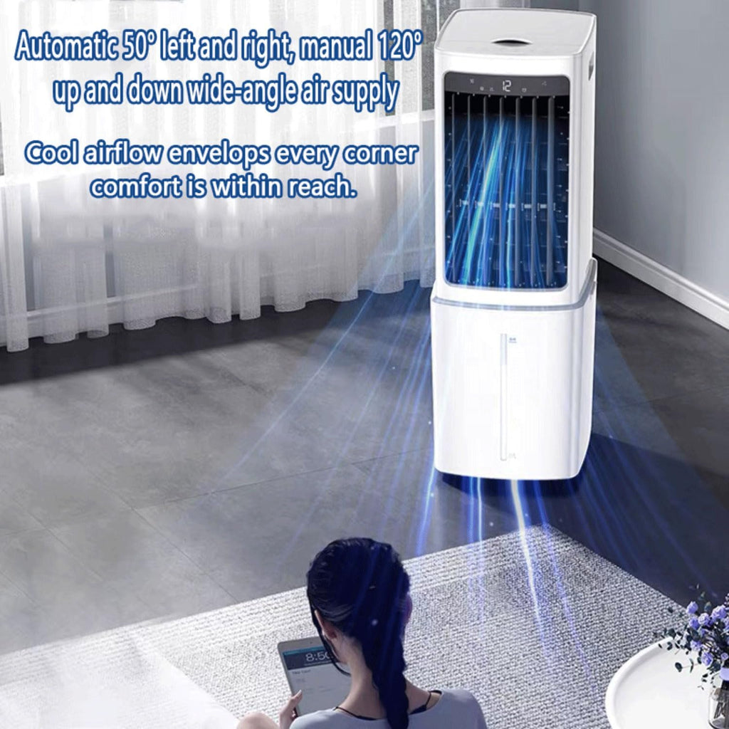 GENERIC Refroidisseur D'air Portable Avec 3 Modes Et 3 Vitesses, Y Compris 2 Sacs De Glace, Refroidissement Rapide, De Temps De 7,5 Heures, Ventilateur D'oscillation De 120 ° Et Refroidisseur D'évaporation Si
