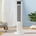  Refroidisseur D'air Colonne Refroidisseur Humidificateur Et Ventilateur Oscillation 80° 3 Vitesses 3 Modes Réservoir D'eau 4.5L Blocs De Glace Climatiseur Mobile Portable Pour Chambre Bureau Blanc