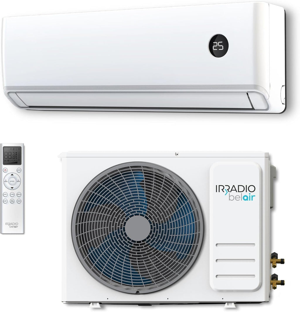  ALASTOR 9 Climatiseur Inverseur 9000 BTU Avec Pompe à Chaleur, Gaz R32, Classe A++/A+, Télécommande LCD Sans Fil, écran LCD, Filtres Lavables, Minuterie Programmable
