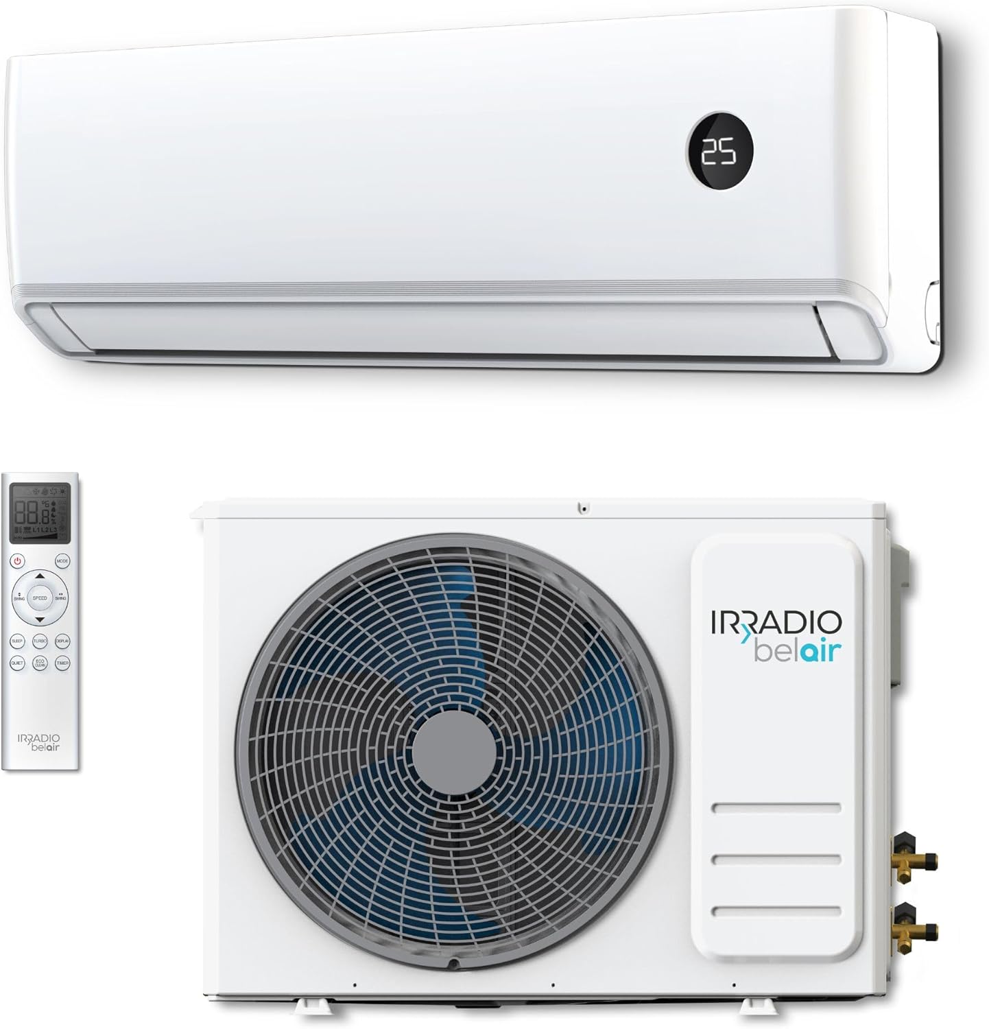  ALASTOR 9 Climatiseur Inverseur 9000 BTU Avec Pompe à Chaleur, Gaz R32, Classe A++/A+, Télécommande LCD Sans Fil, écran LCD, Filtres Lavables, Minuterie Programmable