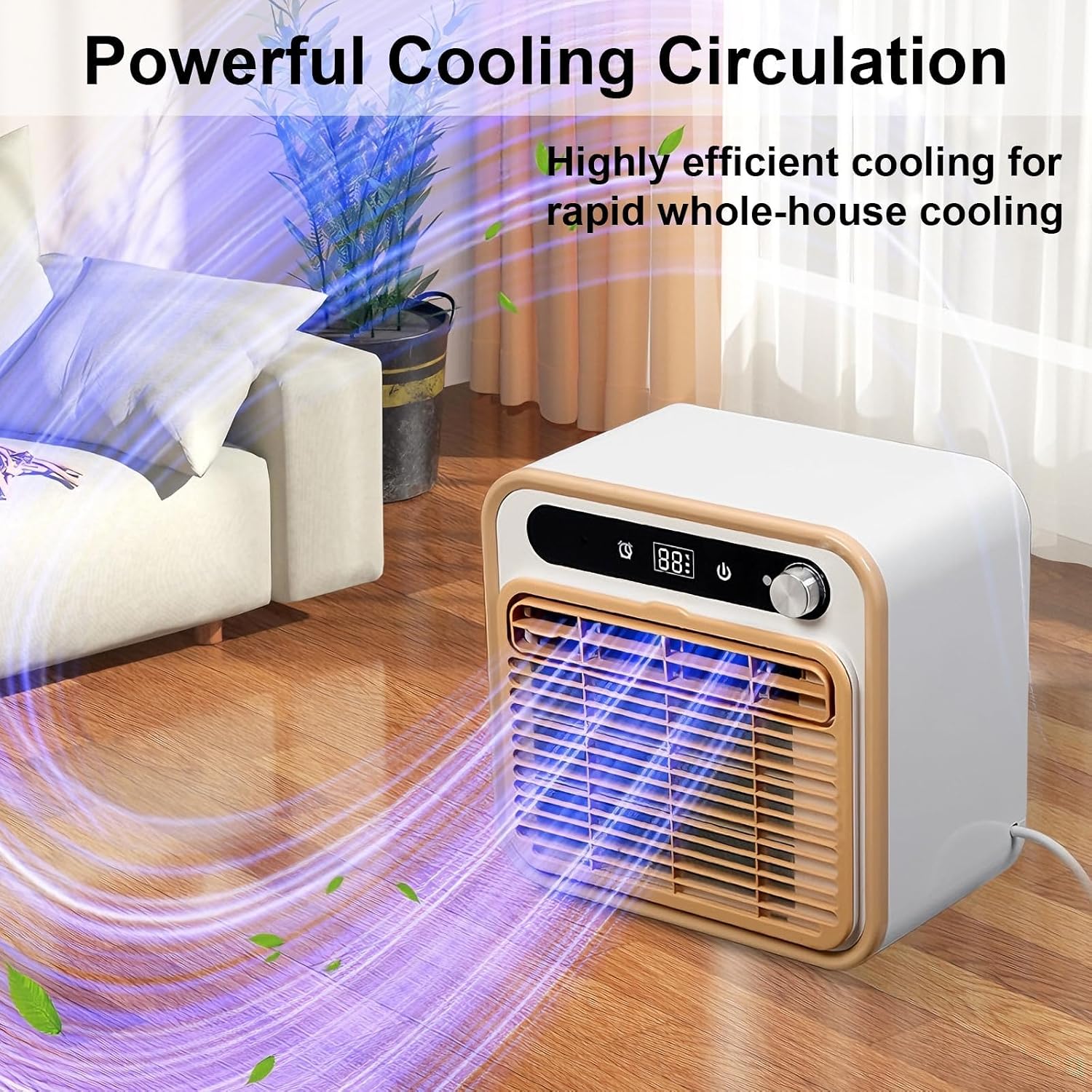  Système De Séparation AC Portable 5000 BTU Avec Contrôle Tactile Intelligent Et Minuterie 12H, Unité De Refroidissement Ultra-Calme Pour Chambre à Coucher, Bureau, VR Et Camping Comprend Tuyau