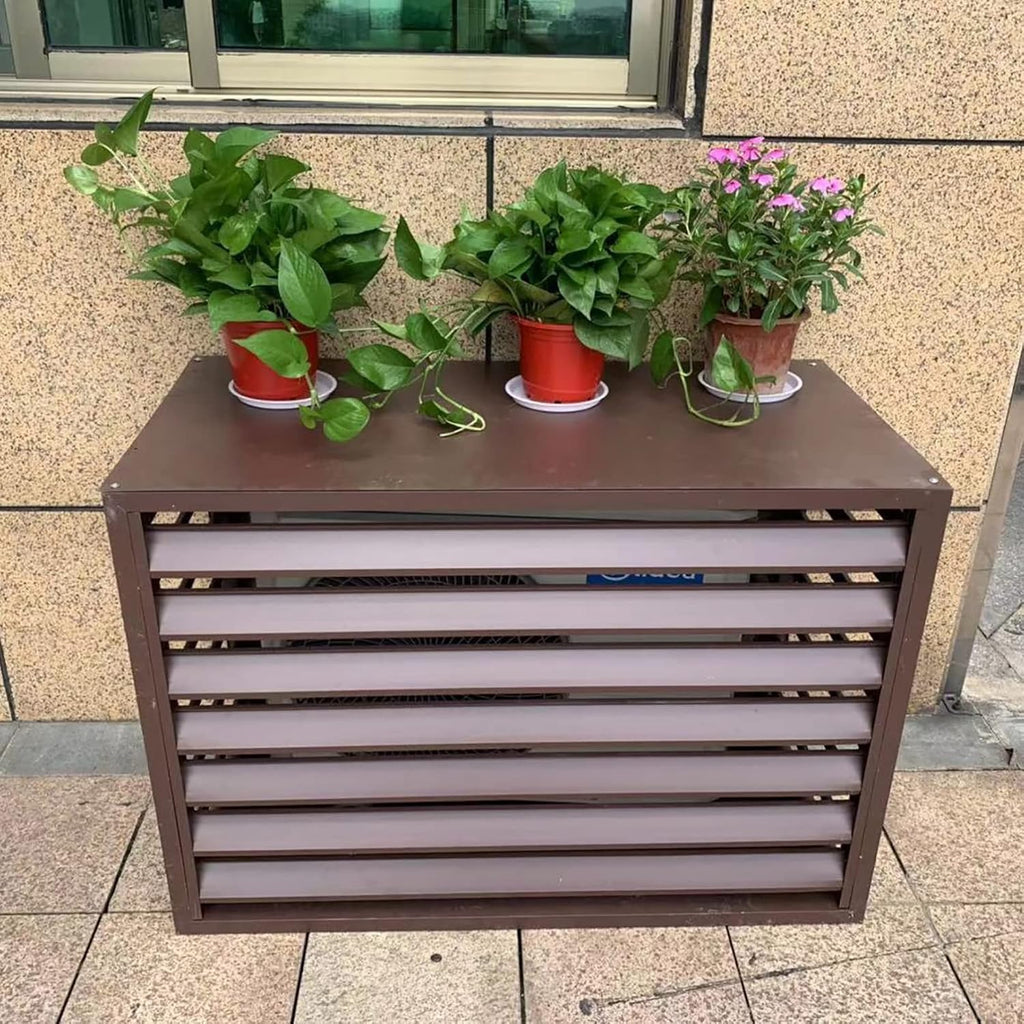 GENERIC Housse De Protection Pour Climatiseur Extérieur – Clôture De Confidentialité Antivol Toutes Saisons – Protection Pour Unités Extérieures