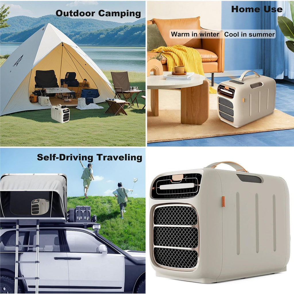  Climatiseur Mobile Portable Pour Voiture, Combinant Refroidissement Et Chauffage, Adapté à Une Utilisation En Voiture, En Déplacement, En Camping, Sous Tente, à L'intérieur