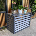  Housse De Protection En Aluminium Pour Climatiseur Et Pompe à Chaleur – Clôture Décorative Pour Unités De Climatisation Et Ordures Autonome Pour Utilisation En Intérieur/extérieur