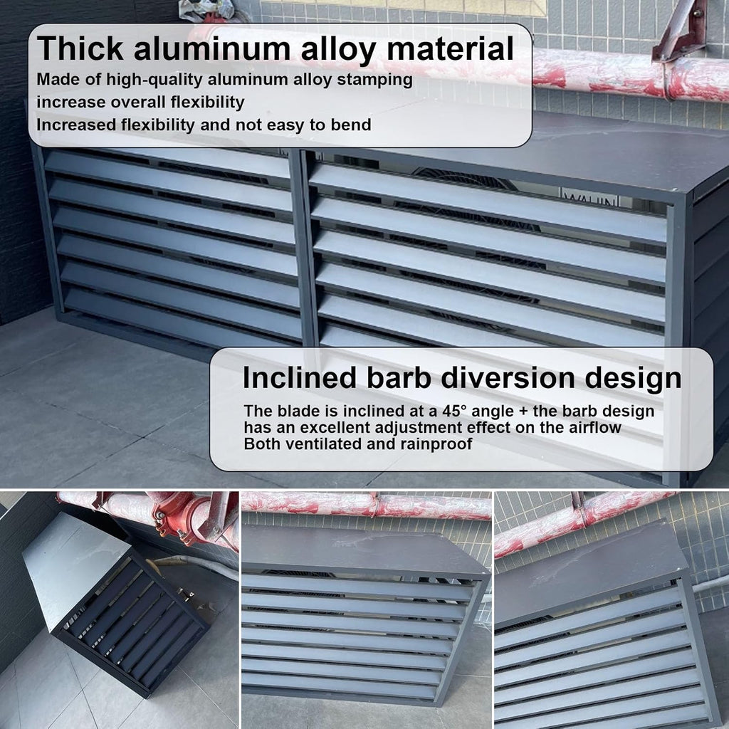  Couvercle En Aluminium Pour Unité Extérieure De Climatiseur, Couvercle Pour Mini Climatiseur Split, Couvercle Pour Radiateur De Climatiseur, Couvercle Pour Climatiseur Extérieur, Applicable à L'unit