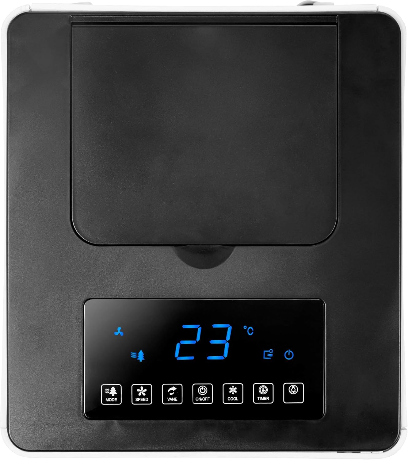  Ufesa CL604 Climatiseur Mobile, Fonction 3-en-1 De Refroidissement, Ionisé Et Ventilateur, 65W, 3 Vitesses, 3 Modes, Ècran Tactile, Réservoir 5L, Minuterie 12h, Filtre Lavable, Télécommande
