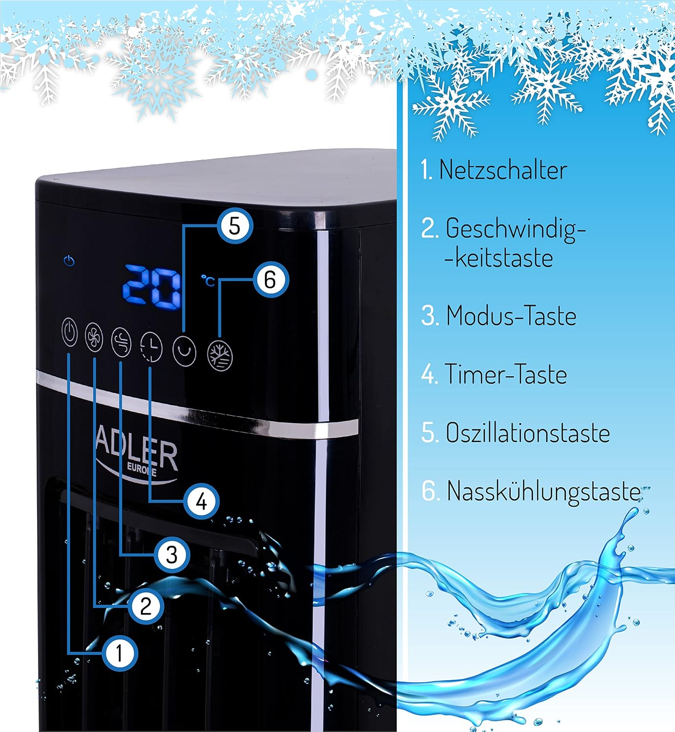  Adler AD 7859 Climatiseur Colonne 3en1